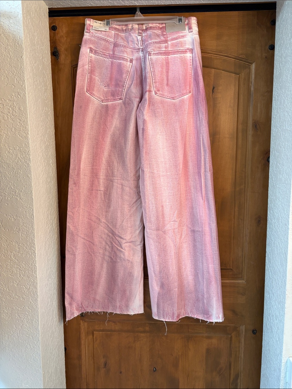 Free People Pink Ombre Wide-Leg Jeans tall girl friendly! - Picture 3 of 8